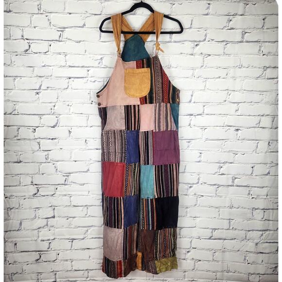 Kathmandu Imports Jumpsuit Womens S Patchwork colorful boho hippie hippy - Picture 1 of 13